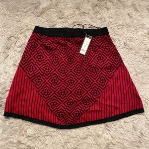 Red/Black Sweater Skirt- M
